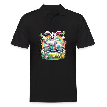 Easter Happy Easter Easter Bunny Easter Egg Spring - Men's Polo Shirt - black - Front - Kai (181cm)