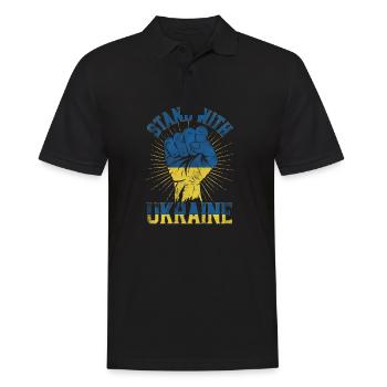 Support for Ukraine - Men's Polo Shirt - black - Front - Kai (181cm)
