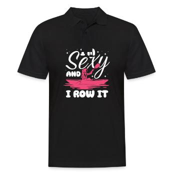 Je suis sexy et je le rame Design pour une femme kayak - Polo Homme - noir - Devant - Kai (181cm)