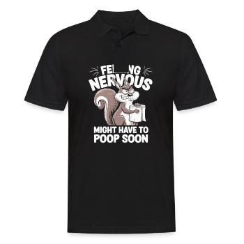 Intestin irritable Syndrom Écureuil Caca Humour - Polo Homme - noir - Devant - Kai (181cm)
