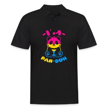 Im pan duh Design for a pansexual person - Männer Poloshirt - Schwarz - Vorne - Kai (181cm)