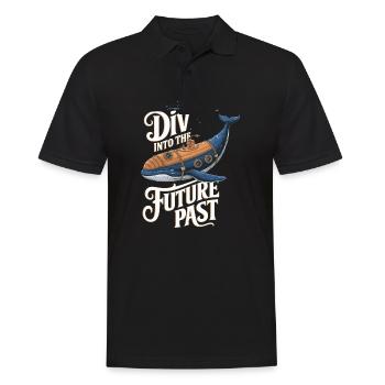 Dive Into The Future Past Design - Men's Polo Shirt - black - Front - Kai (181cm)