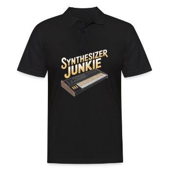 Synthesizer Junkie Design - Men's Polo Shirt - black - Front - Kai (181cm)
