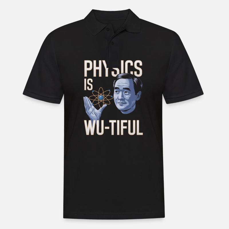 Physics Is Wu-tiful Design - Männer Poloshirt - Schwarz