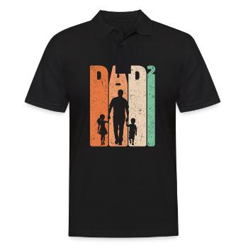 Dad High 2 Father Daughter Son Retro Gift - Men's Polo Shirt - black - Front - Kai (181cm)