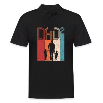 Dad High 2 Father Daughter Son Father's Day Gift - Men's Polo Shirt - black - Front - Kai (181cm)