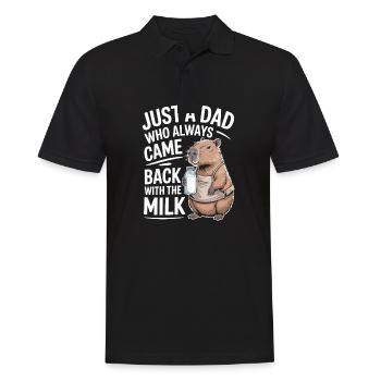 Always Came Back with the Milk Vaterstag - Männer Poloshirt - Schwarz - Vorne - Kai (181cm)