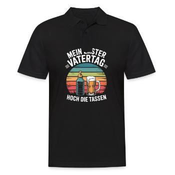 Raise your cups My first Father's Day - Men's Polo Shirt - black - Front - Kai (181cm)
