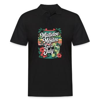 Gui et mojitos Noël en juillet - Polo Homme - noir - Devant - Kai (181cm)