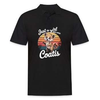 Just a girl who loves Coatis - Men's Polo Shirt - black - Front - Kai (181cm)