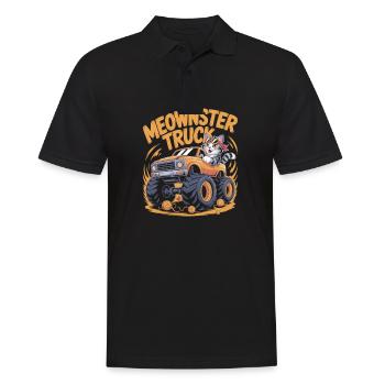 Meowster TruckCamion monstre Cat - Polo Homme - noir - Devant - Kai (181cm)
