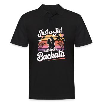 Just a girl who loves Bachata - Männer Poloshirt - Schwarz - Vorne - Kai (181cm)