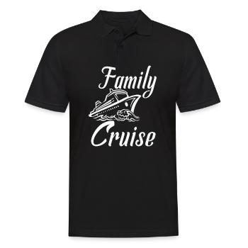 Familien-Kreuzfahrt mit dem Schiff - Männer Poloshirt - Schwarz - Vorne - Kai (181cm)