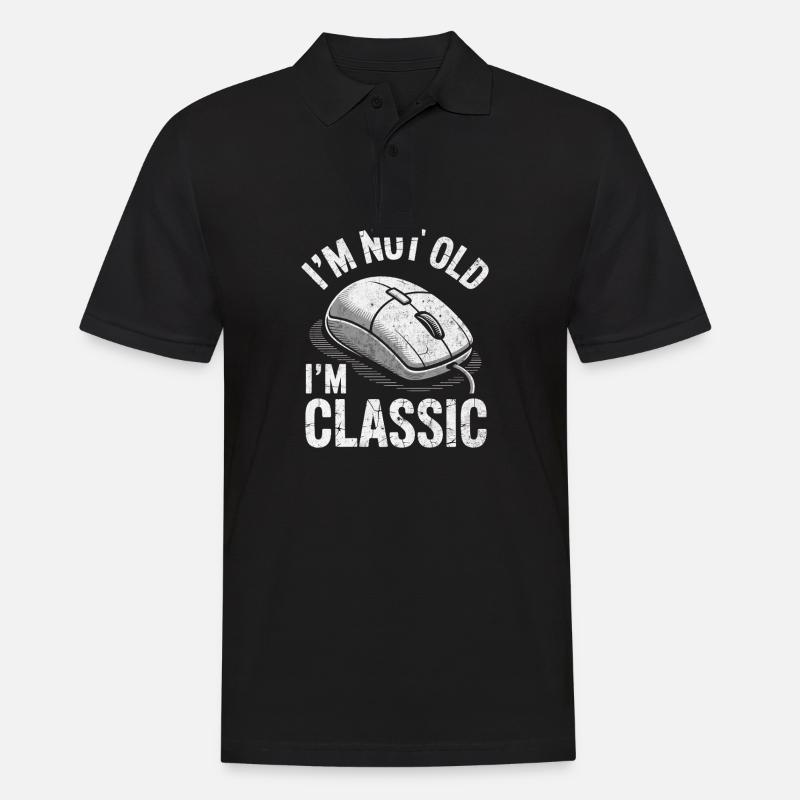 Funny In Classic Computer Mouse - Men's Polo Shirt - black