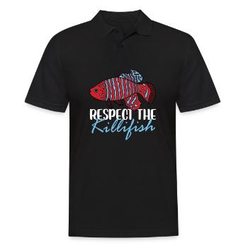 respect the killifish Design for a fishes lover - Men's Polo Shirt - black - Front - Kai (181cm)