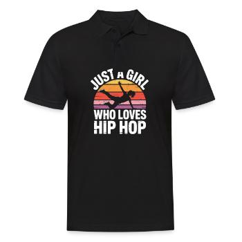 Just a girl who loves hip hop - Men's Polo Shirt - black - Front - Kai (181cm)