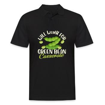 Fonctionnera pour la conception de casserole de haricots verts - Polo Homme - noir - Devant - Kai (181cm)