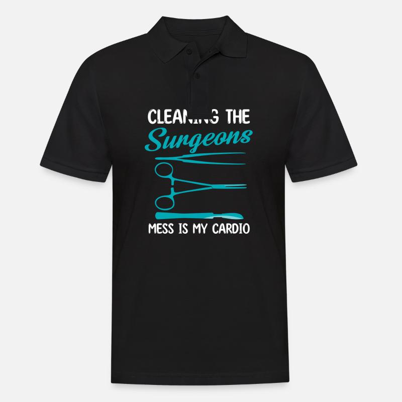 Funny Surgeon Cleaning Design - Männer Poloshirt - Schwarz