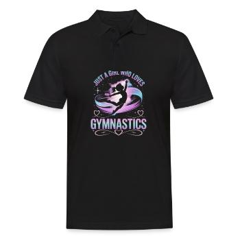 Juste une fille qui aime la gymnastique - Polo Homme - noir - Devant - Kai (181cm)