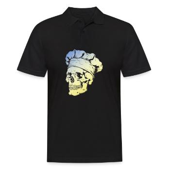 Chefkoch Skull - Männer Poloshirt - Schwarz - Vorne - Kai (181cm)