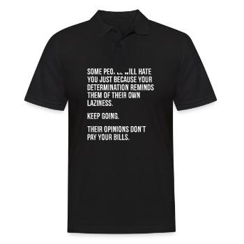 some people will hate you just because your det - Men's Polo Shirt - black - Front - Kai (181cm)