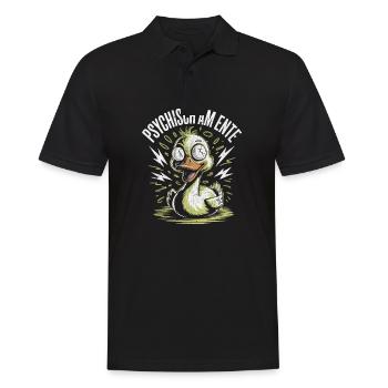 Psychically on the duck - Men's Polo Shirt - black - Front - Kai (181cm)