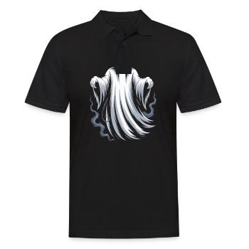 Geist Kostüm - Männer Poloshirt - Schwarz - Vorne - Kai (181cm)