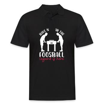 Foosball Legend Design - Männer Poloshirt - Schwarz - Vorne - Kai (181cm)