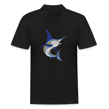 Marlin swordfish marlin deep sea fishing - Men's Polo Shirt - black - Front - Kai (181cm)