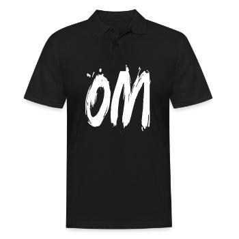 OM Yoga - Männer Poloshirt - Schwarz - Vorne - Kai (181cm)