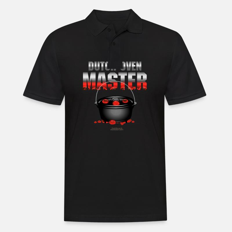 Dutch Oven Master - Männer Poloshirt - Schwarz