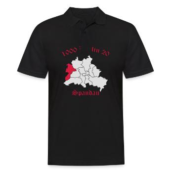 1000 Berlin 20 - Berlin Spandau (Vektor) - Männer Poloshirt - Schwarz - Vorne - Kai (181cm)
