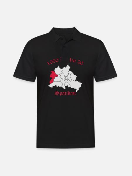 1000 Berlin 20 - Berlin Spandau (vecteur) - Polo Homme - noir