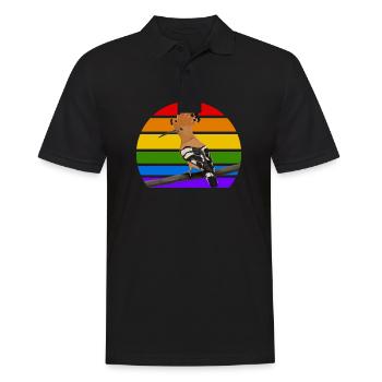 Wiedehopf oiseau arc-en-ciel variété oiseau chanteur - Polo Homme - noir - Devant - Kai (181cm)