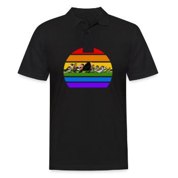 Gartenvögel Regenbogen Vogel Vielfalt Vogelfreund - Männer Poloshirt - Schwarz - Vorne - Kai (181cm)