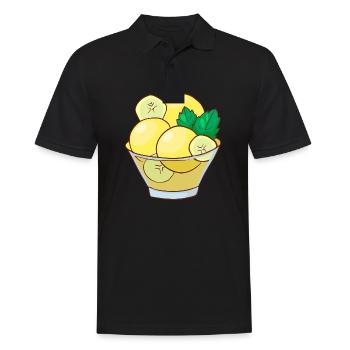 Crème glacée, crème glacée, crème glacée, crème glacée, boule, crème glacée, sundae - Polo Homme - noir - Devant - Kai (181cm)