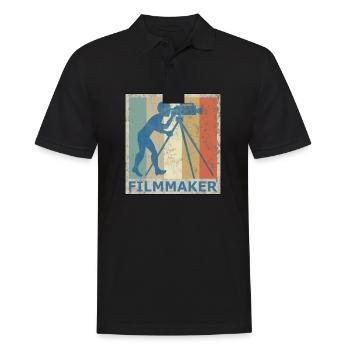 Rétro vintage style caméra caméra film - Polo Homme - noir - Devant - Kai (181cm)