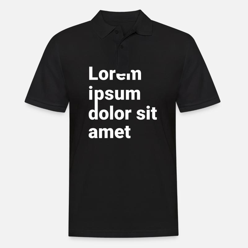 Lorem ipsum white - Men's Polo Shirt - black