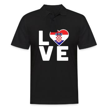 Croatie Championnat du monde de football Amour WM - Polo Homme - noir - Devant - Kai (181cm)
