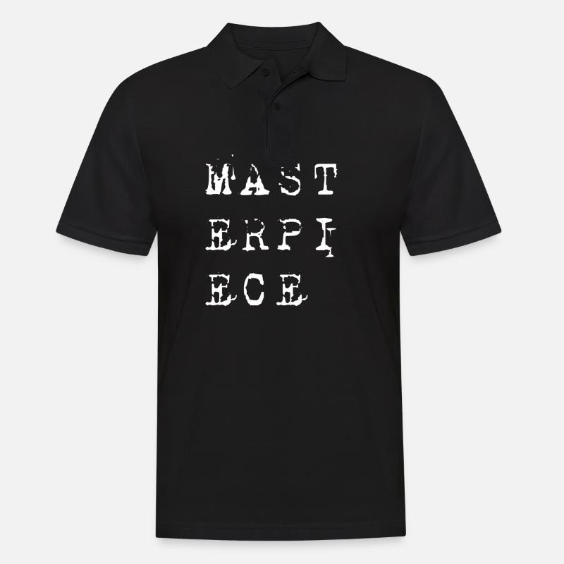 Masterpiece white - Männer Poloshirt - Schwarz