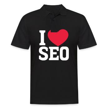 I Love Seo - Männer Poloshirt - Schwarz - Vorne - Kai (181cm)