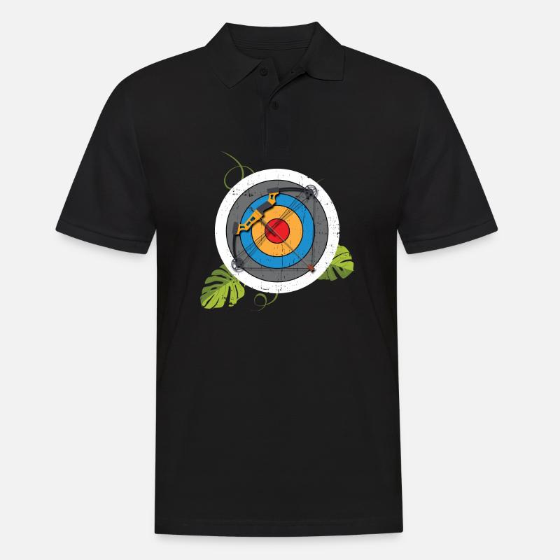 Bogenschützen Zielscheibe Compound Bogen - Männer Poloshirt - Schwarz