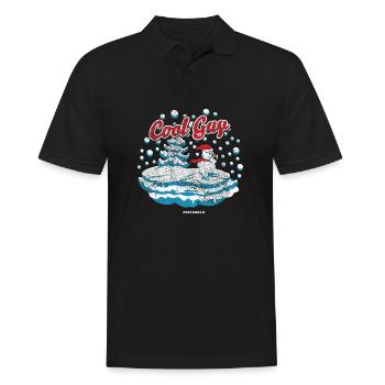 Schneemann Cool Guy - Männer Poloshirt - Schwarz - Vorne - Kai (181cm)