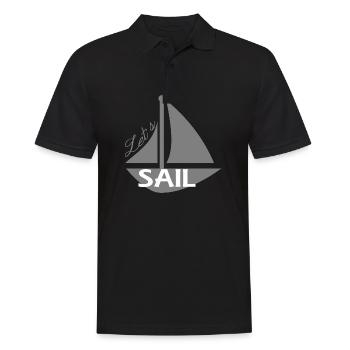 Let s sail - Männer Poloshirt - Schwarz - Vorne - Kai (181cm)
