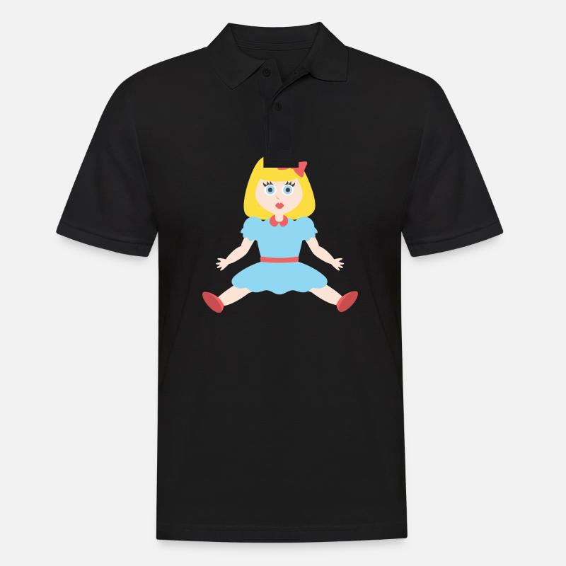Puppe - Männer Poloshirt - Schwarz