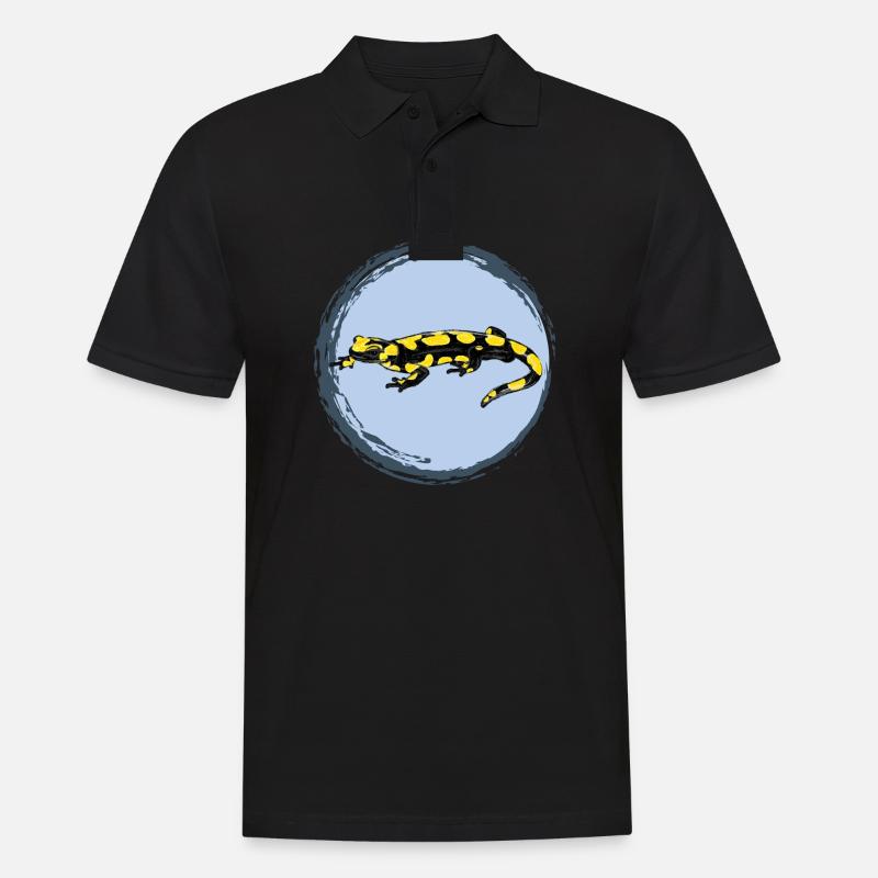 Feuersalamander / Fire Salamander II - Männer Poloshirt - Schwarz