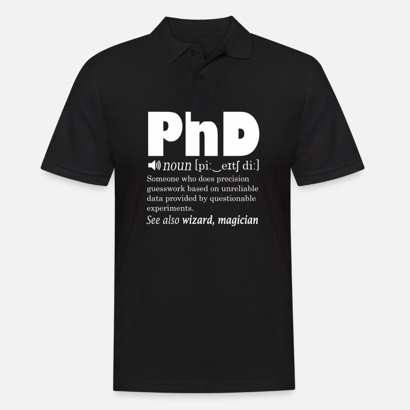 PhD - Männer Poloshirt - Schwarz