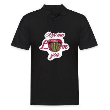 Kaktuszunge - langue sexy - baiser - Polo Homme - noir - Devant - Kai (181cm)