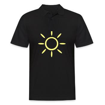 sun - Men's Polo Shirt - black - Front - Kai (181cm)