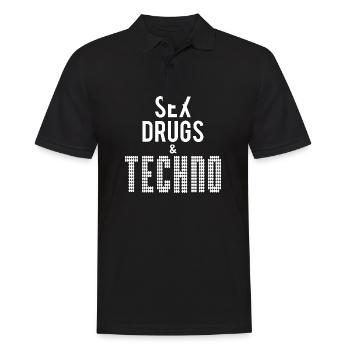 Techno - Men's Polo Shirt - black - Front - Kai (181cm)
